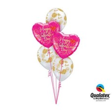 Bukiet 673 Valentine's Gold Script and Love Roses bouquet #54838-2 55248-3